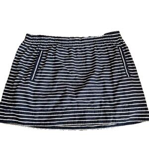 J Crew striped blue and white skirt with lining